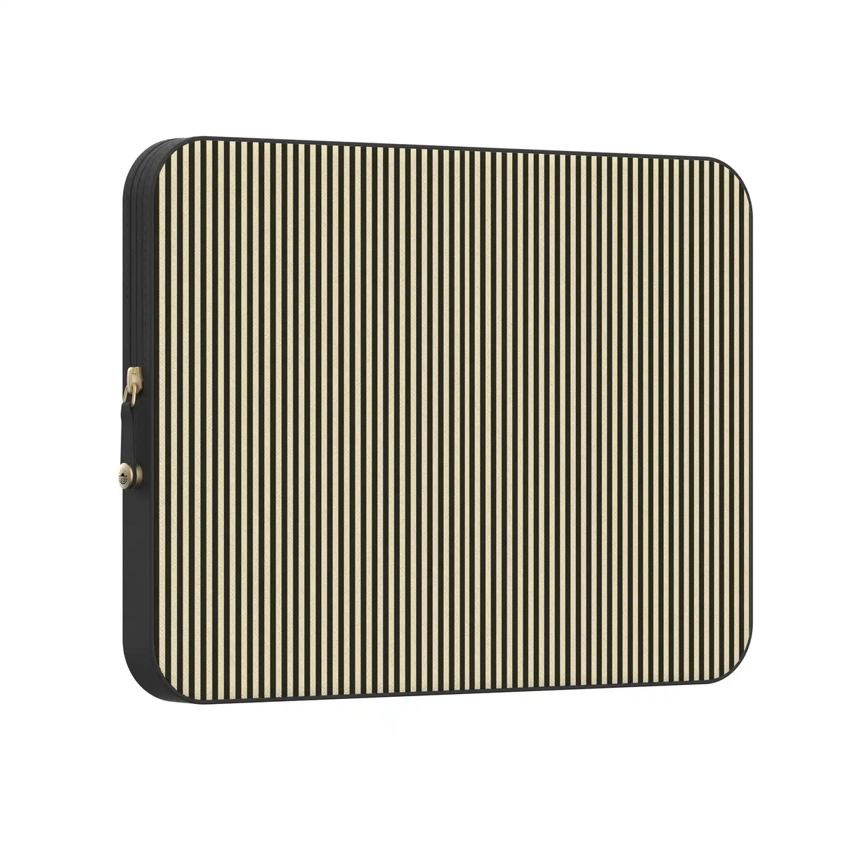 Stripes and the City | Black Pinstripes Laptop Case