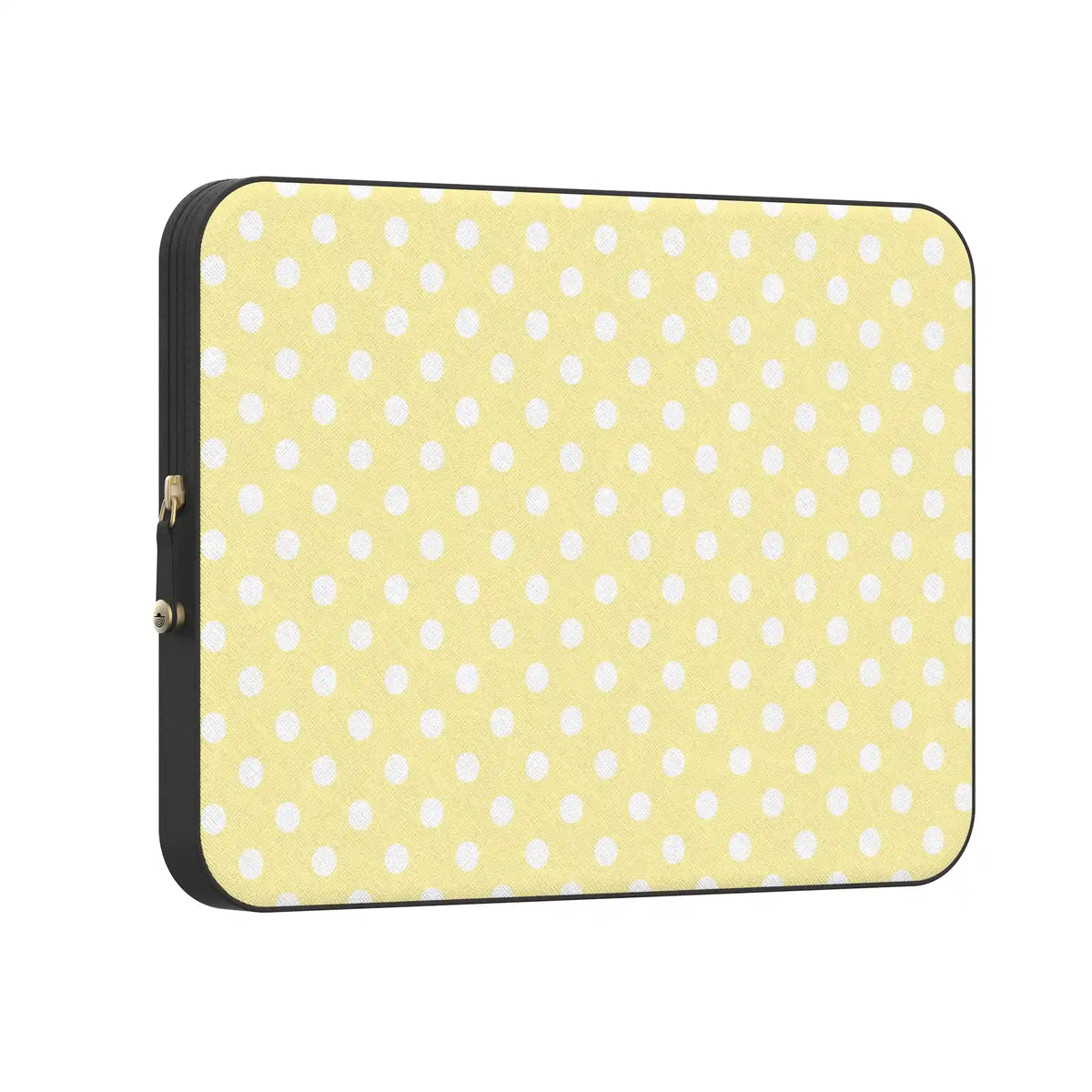Spotted in SoHo | Yellow Polka Dot Laptop Case