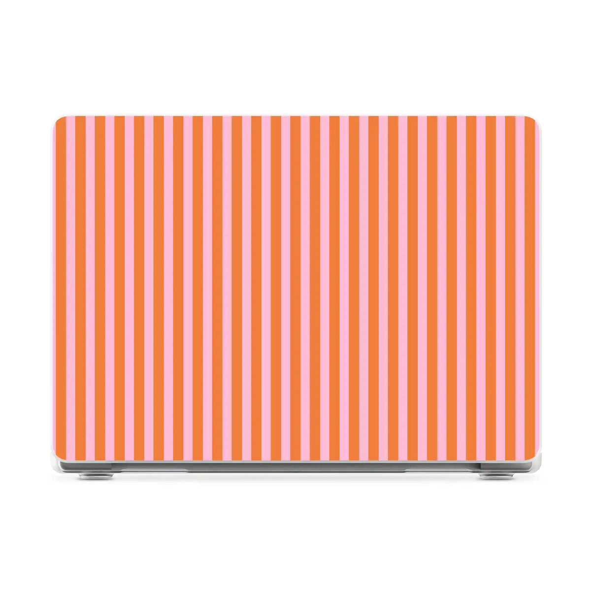 Perfect Stripes | Orange & Pink Stripes Laptop Shell