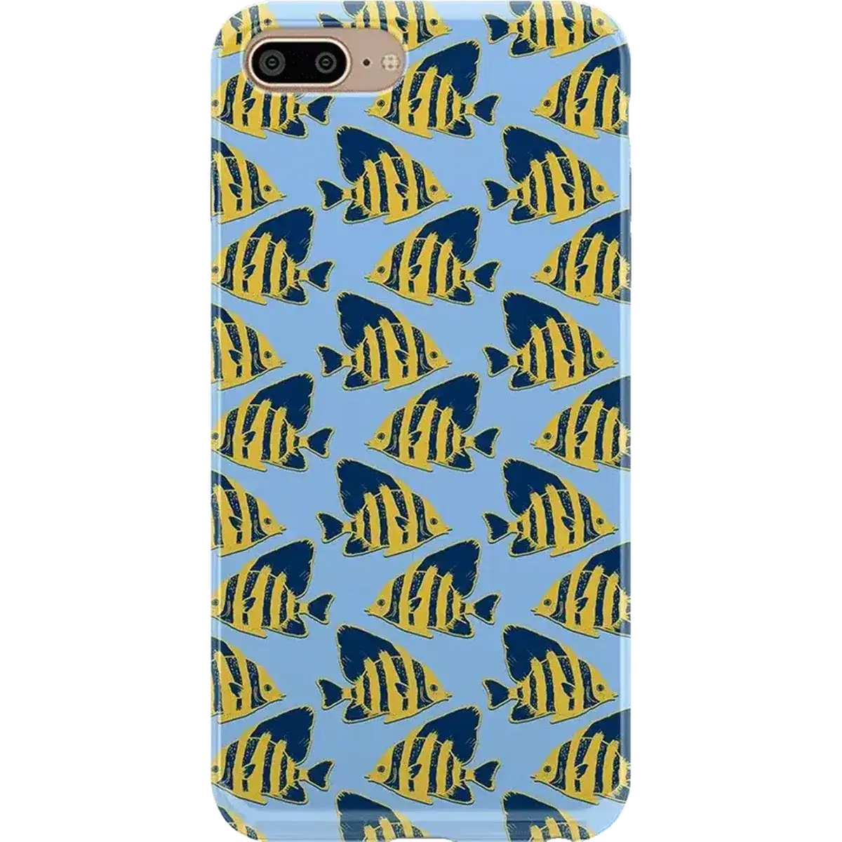 Something's Fishy | Navy Blue & Yellow Fish Print Case