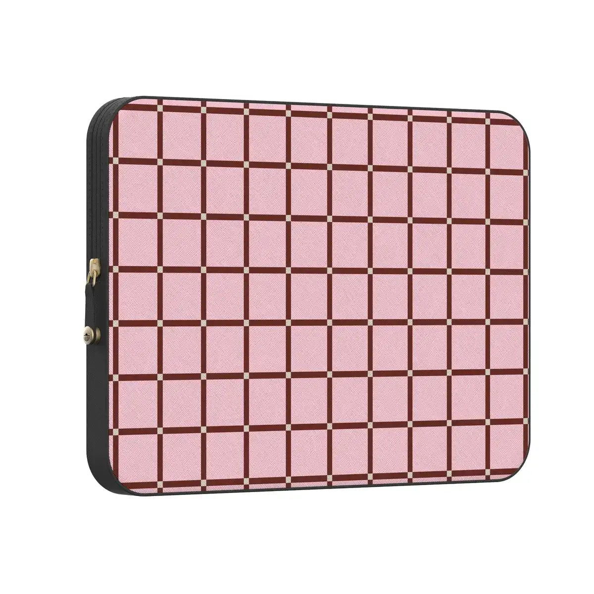 Uptown Gridlock | Pink Checkerboard Laptop Case