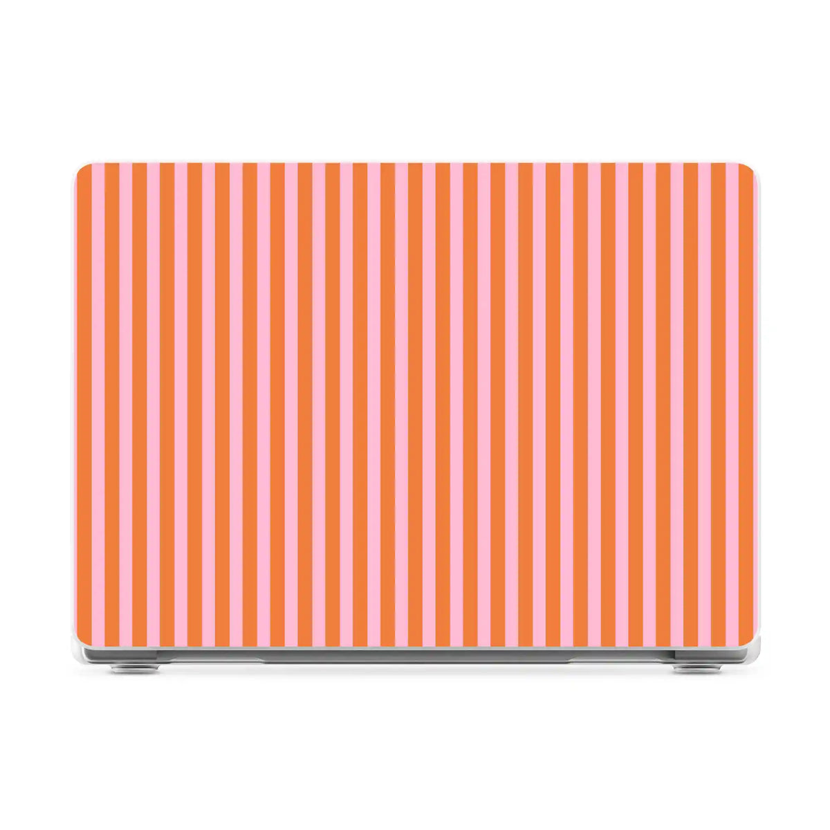 Perfect Stripes | Orange & Pink Stripes Laptop Shell