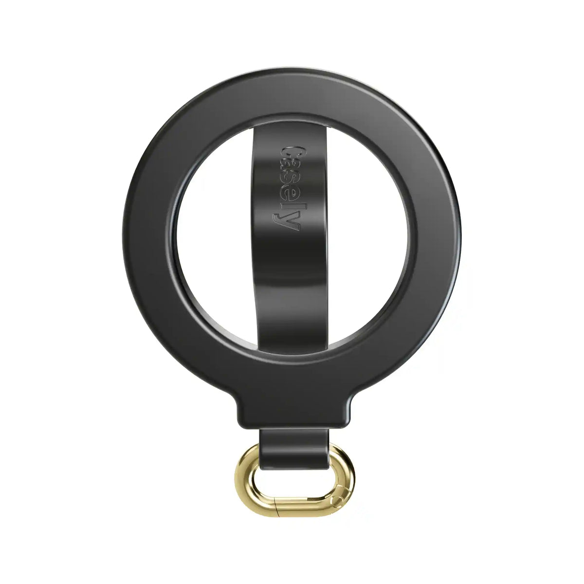 MagRing+ | Black Magnetic Adjustable Phone Ring with Keychain