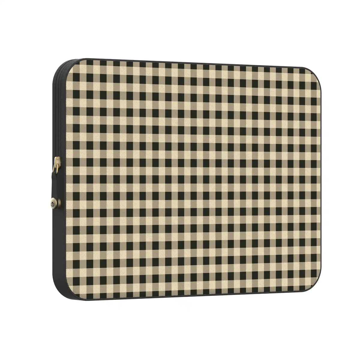 Cedar Lane | Black & Cream Gingham Laptop Case