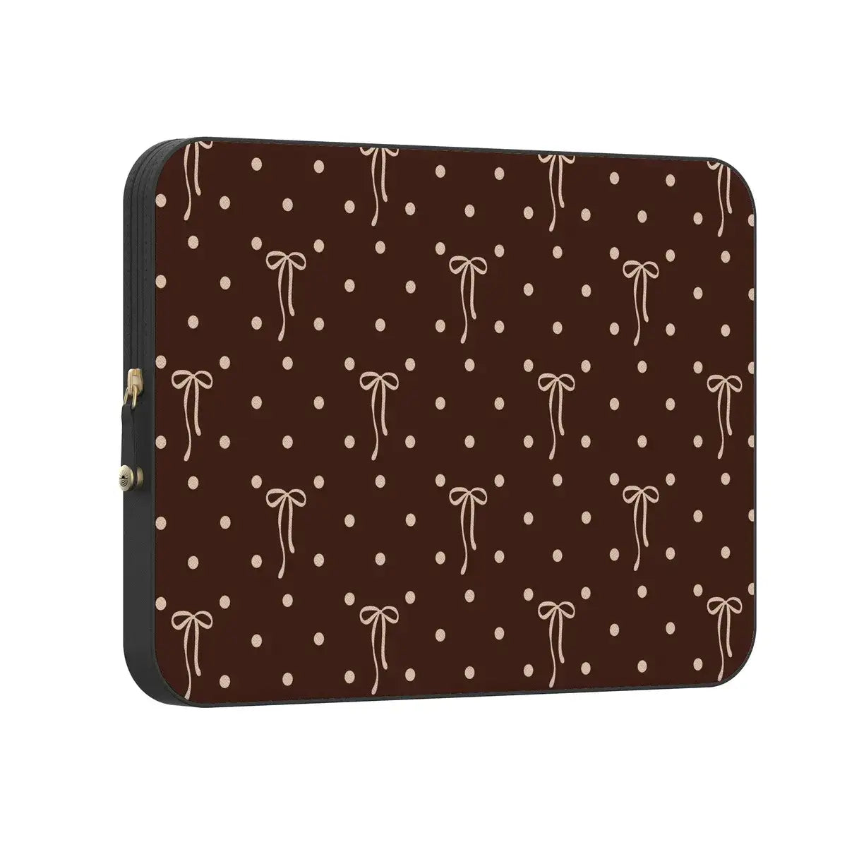 Teddy Bows | Brown Polka Dot Laptop Case